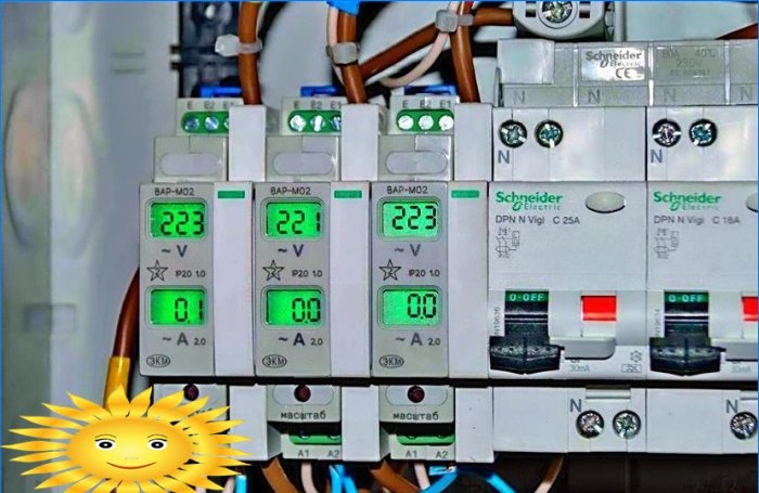 Voltage and current meters