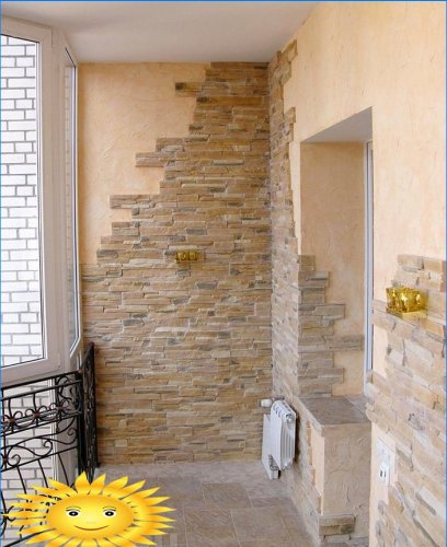 Decorating the balcony with decorative stone
