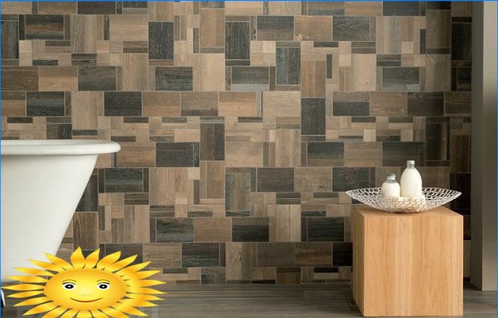 Tile and porcelain stoneware: combination and selection of tiles for the interior