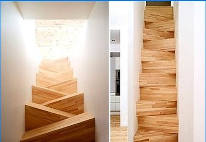 Construction of wooden stairs