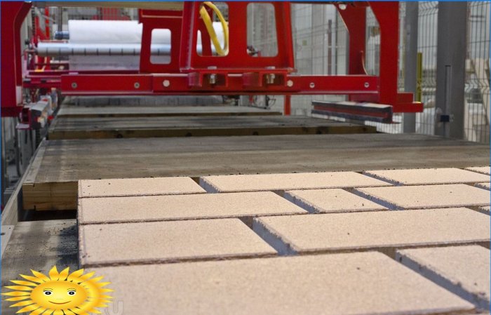 Production of paving slabs by vibrocompression