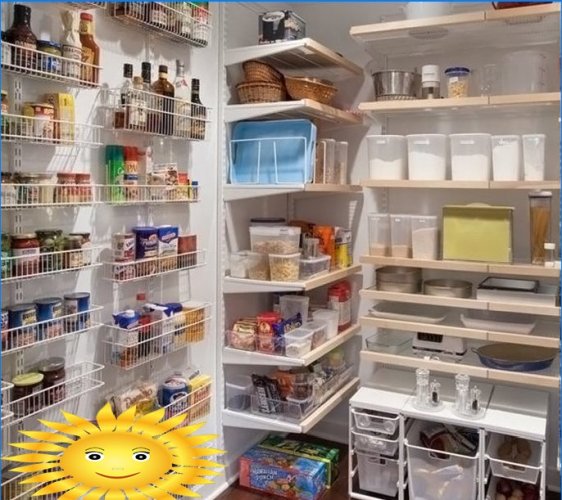 We use the pantry correctly - arrangement options