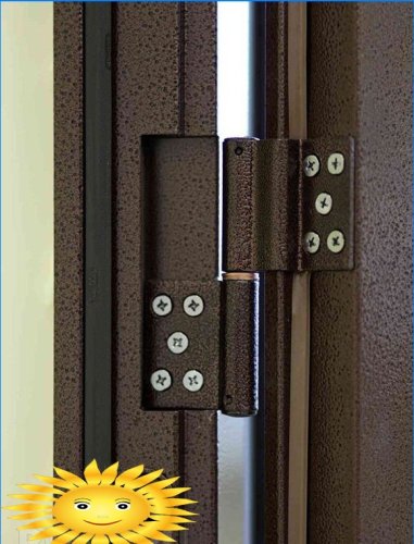 What are the types of door hinges