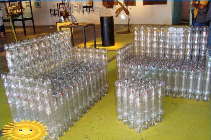 Furniture from plastic bottles