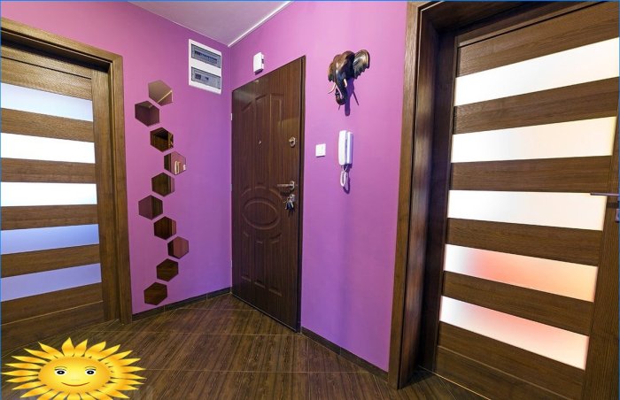 Violet brown hallway