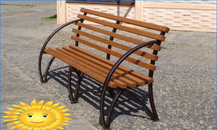 Do-it-yourself garden bench for a summer residence: drawings, dimensions, photos