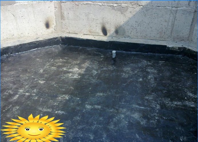 Floor waterproofing on the ground