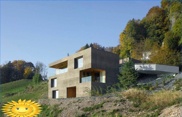 Features of building a house on a slope