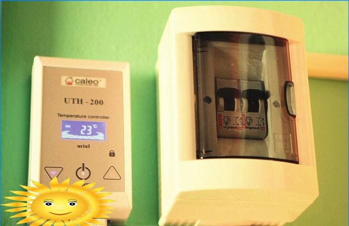Infrared floor heating thermostat