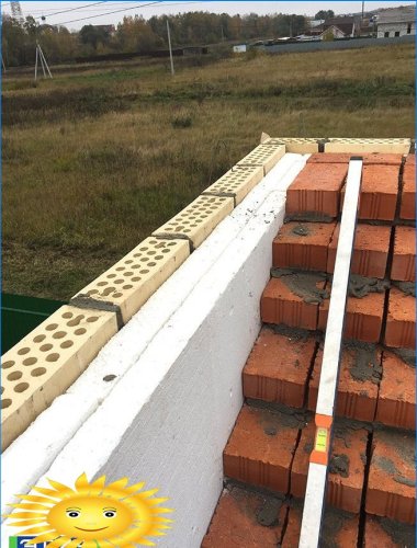 Thermal insulation of brickwork with foam glass