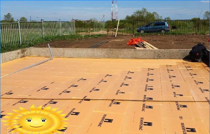Thermal insulation of slab foundation