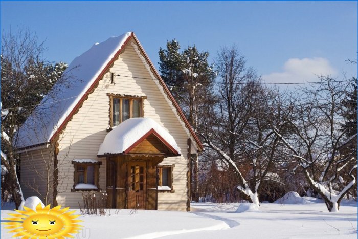 Summer cottage in winter