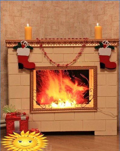 New Year's fireplace from boxes