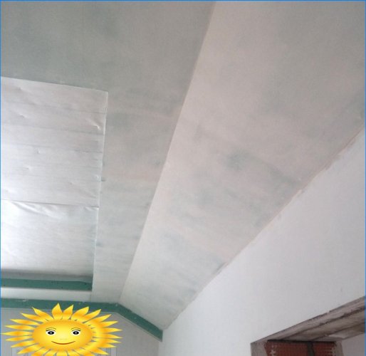 How to stick fiberglass on the ceiling with your own hands
