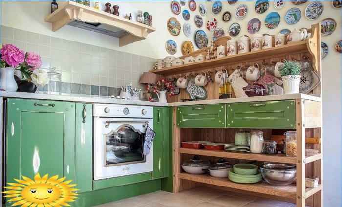 Ideas for storing large dishes in the kitchen