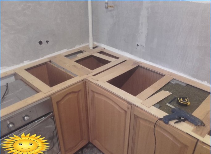 Kitchen worktop: choice of material, measurements, manufacturing, installation