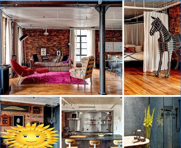 Loft style in the interior: space at the junction of luxury and poverty