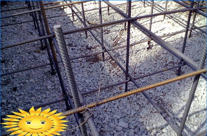 Reinforcement of the foundation: calculation of reinforcement, laying and knitting