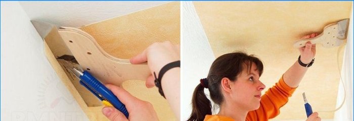 Cutting wallpaper for a baguette