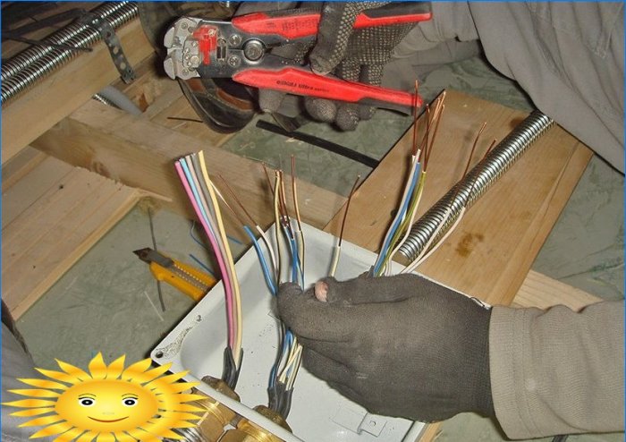 Rules for installing electrical wiring in a wooden house
