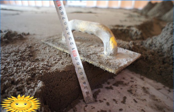 Semi-dry floor screed: technology, pros and cons