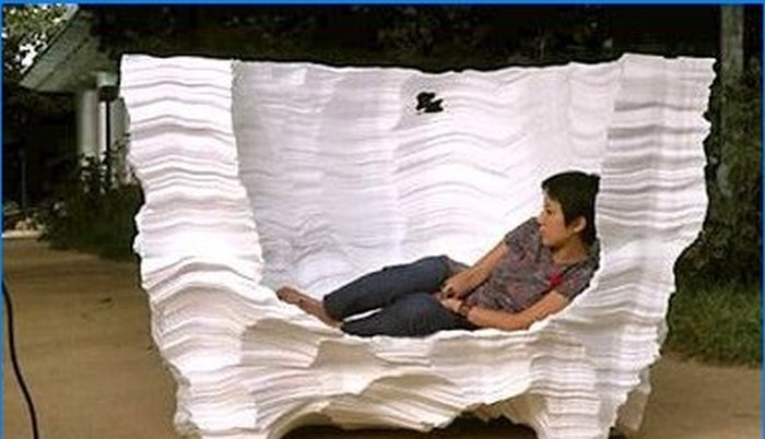 Styrofoam sofa