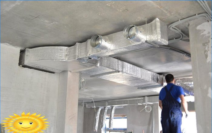 Installation of supply and exhaust ventilation