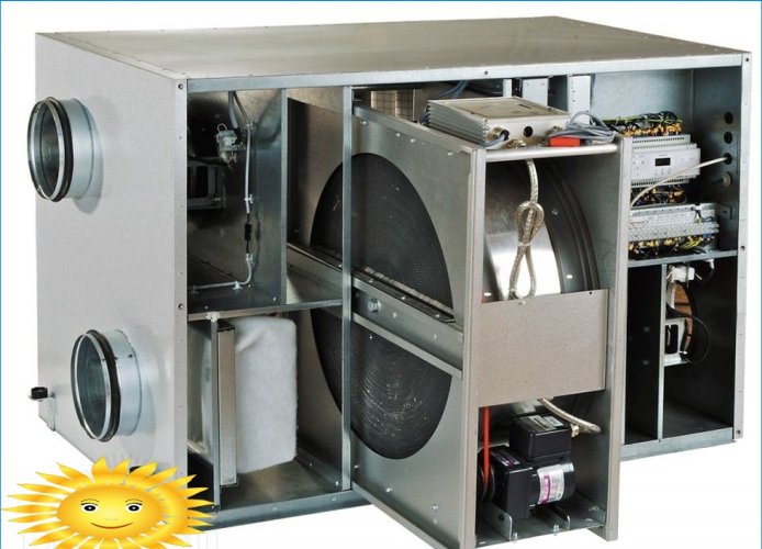 Air handling unit with a rotary recuperator