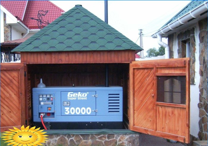 Back-up power supply at home using a generator