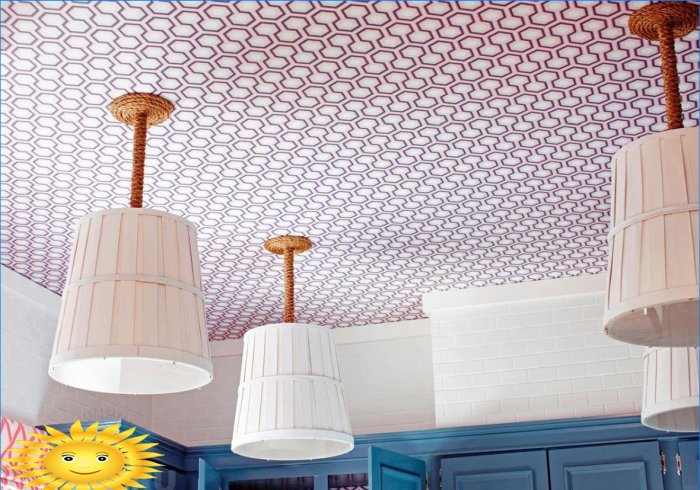 Ceiling decoration in the kitchen