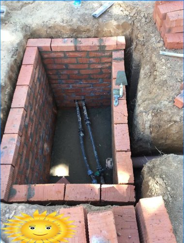 Brick well for water inlet