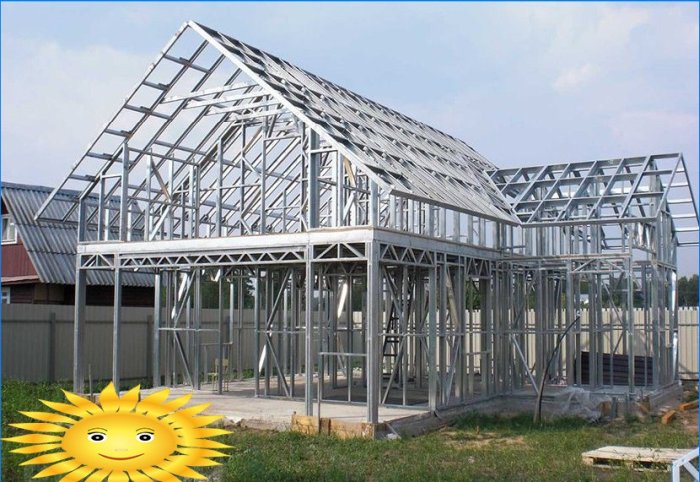 Construction of one-storey buildings from metal structures and sandwich panels