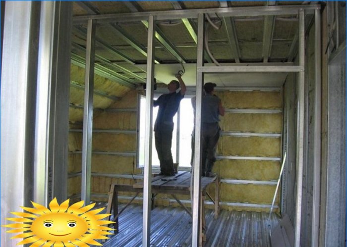 Insulation of the frame of the house from LSTK