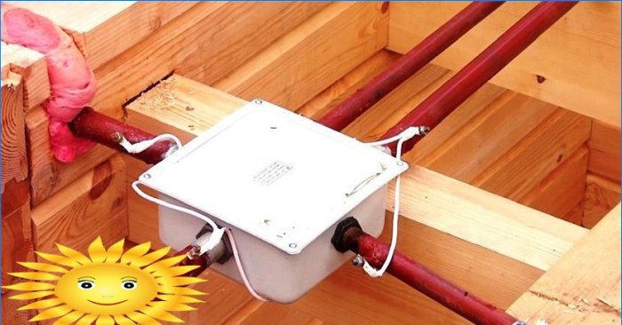 DIY electrical wiring in a wooden house