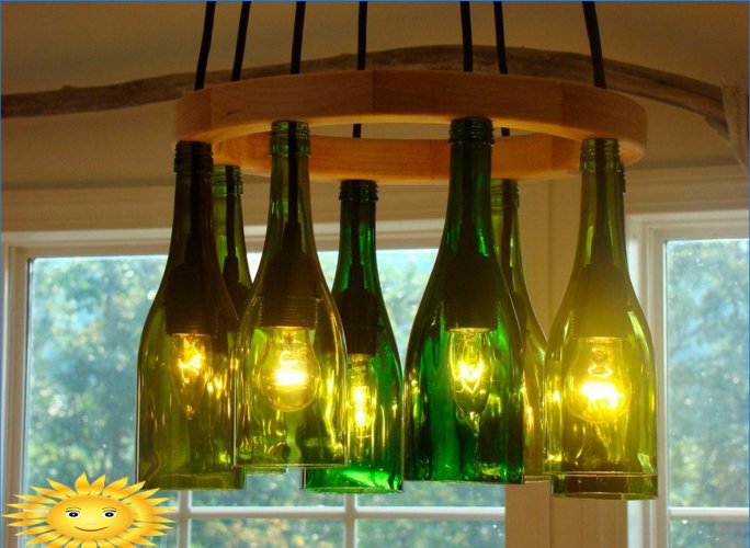 DIY glass bottle lamps