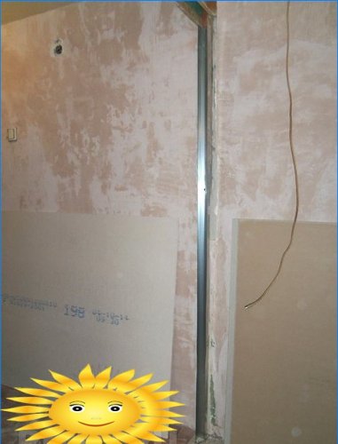 DIY installation of a partition with an opening under the door
