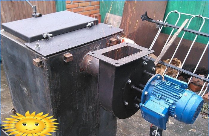 Exhaust fan for pyrolysis boiler
