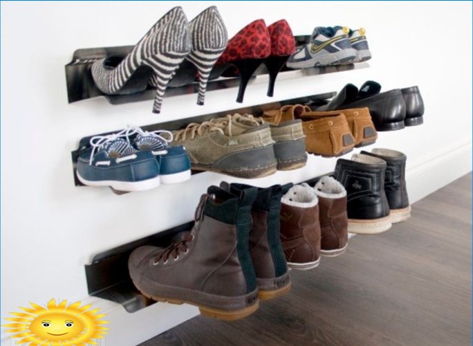 DIY shoe shelves