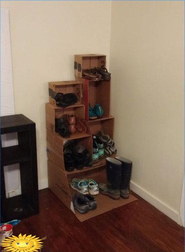 DIY shoe shelves