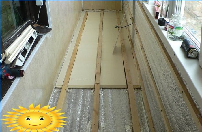 Balcony floor insulation