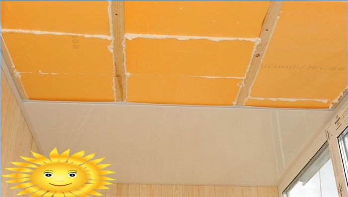Insulation of the balcony ceiling with penoplex