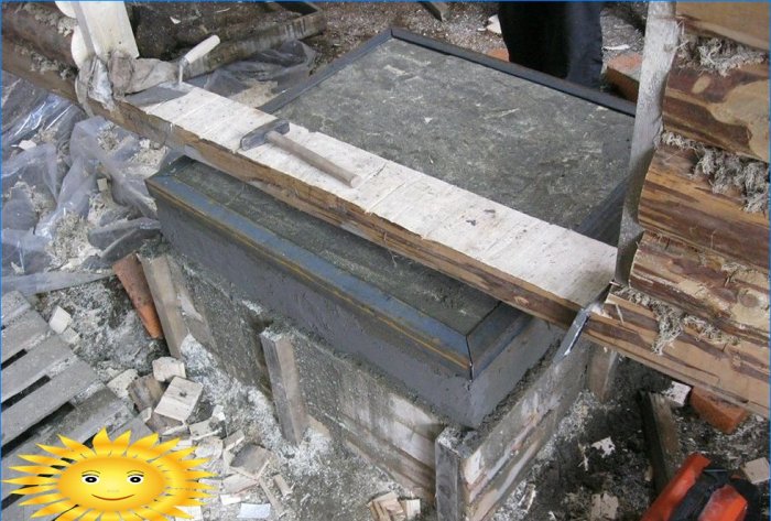 Sauna stove foundation