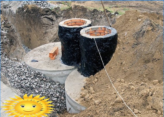Filling a concrete septic tank