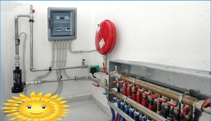 Electrode boiler for heating a private house