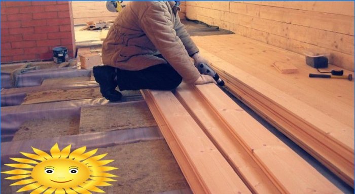 Laying grooved boards
