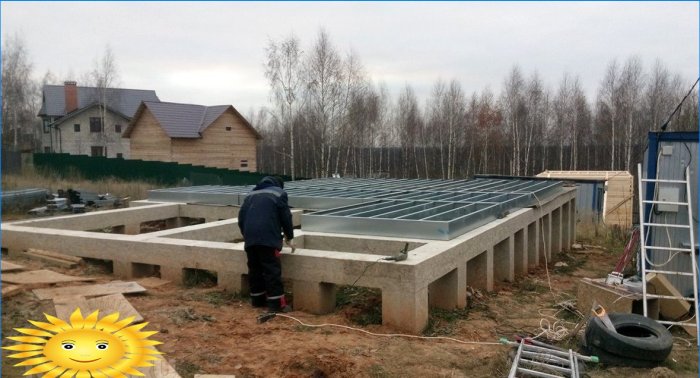 Pile-grillage foundation for a house from LSTK