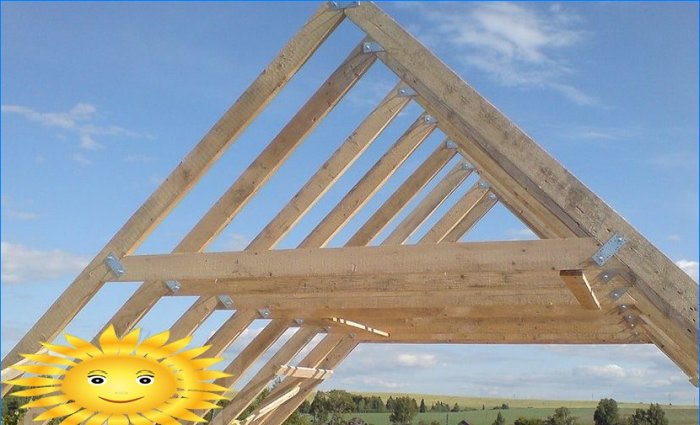 Gable roof rafter system