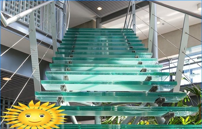 Glass in the manufacture of stairs: opportunities