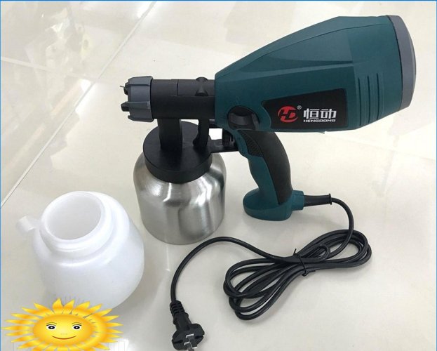 Electric spray gun with stainless steel tank