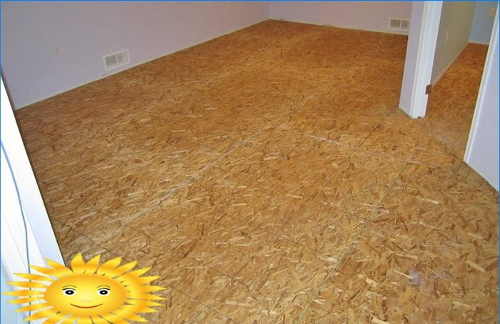 Laying OSB sheets on the floor